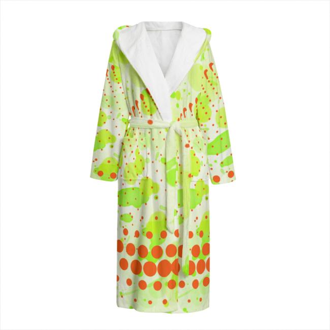 Bunter Bademantel Lani  aus Flanell – flauschig & farbenfroh, Größen S–2XL